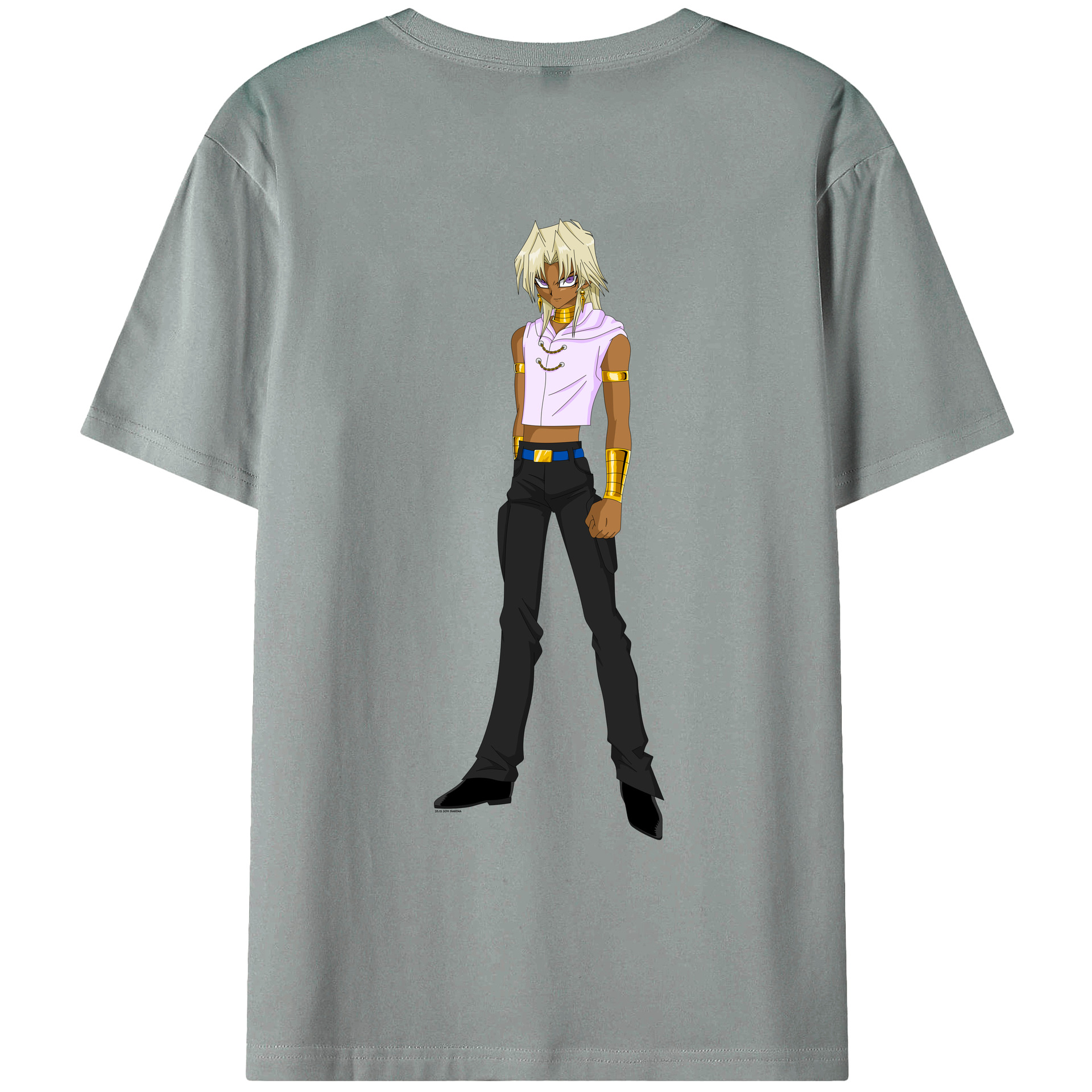（画像用） 遊☆戯☆王 Yu-Gi-Oh! 綿100％ メンズ半袖Tシャツ（バックプリント） 通気性